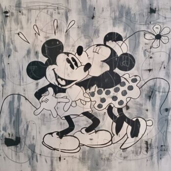 Peinture intitulée "Mickey and Minnie" par Lex, Œuvre d'art originale, Acrylique