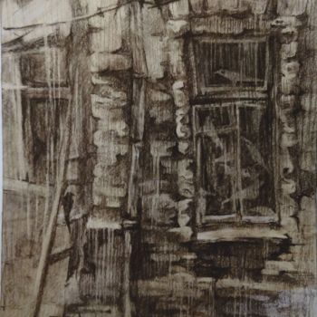 Рисунок под названием "У нас гости ver 2" - Ксения, Подлинное произведение искусства, Древесный уголь