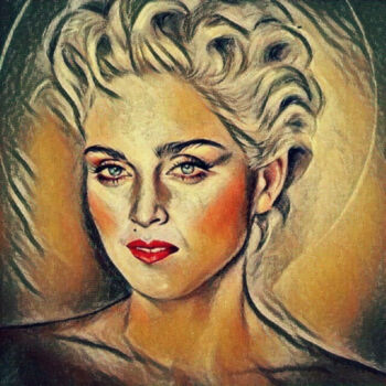 Grafika cyfrowa / sztuka generowana cyfrowo zatytułowany „Madonna Illustratio…” autorstwa Lexington Parkson, Oryginalna prac…