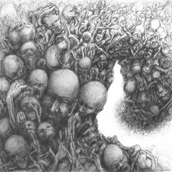 Drawing titled "The drain" by Lex Veen, Original Artwork, Pencil