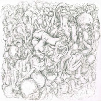 Drawing titled "Modern holocaust" by Lex Veen, Original Artwork, Pencil