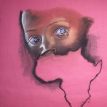 Рисунок под названием "Les larmes silencie…" - Leyla Lima, Подлинное произведение искусства, Пастель