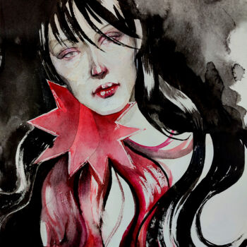 ""Red staining"" başlıklı Tablo Leyla Zhunus tarafından, Orijinal sanat, Suluboya