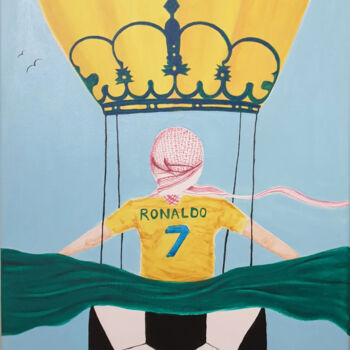 Картина под названием "Cristiano Ronaldo T…" - Laila Bouzarwal, Подлинное произведение искусства, Акрил