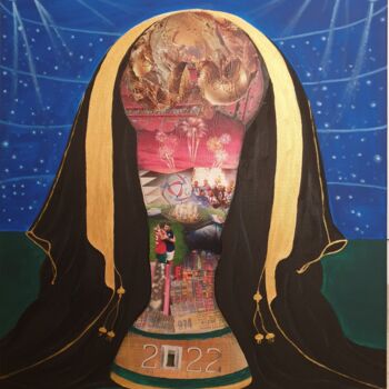 Peinture intitulée "FIFA World Cup 2022" par Laila Bouzarwal, Œuvre d'art originale, Acrylique