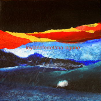 제목이 "MA LAGUNE (7)"인 미술작품 Leylane Ferret로, 원작, 기름 나무 들것 프레임에 장착됨