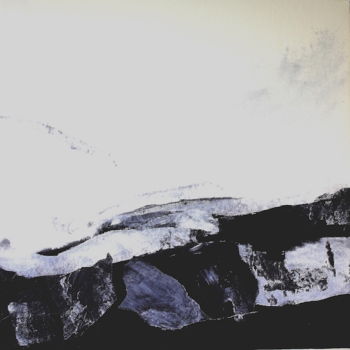 Ζωγραφική με τίτλο "Noir Glacé II" από Leylane Ferret, Αυθεντικά έργα τέχνης, Λάδι Τοποθετήθηκε στο Ξύλινο φορείο σκελετό