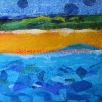 Pintura intitulada "Dérives océanes VII" por Leylane Ferret, Obras de arte originais, Óleo