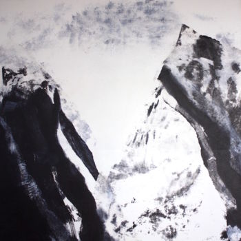 Картина под названием "AUBE" - Leylane Ferret, Подлинное произведение искусства, Масло Установлен на Деревянная рама для нос…