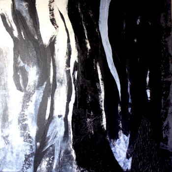 Картина под названием "LANGUE DE GLACE" - Leylane Ferret, Подлинное произведение искусства, Масло Установлен на Деревянная р…