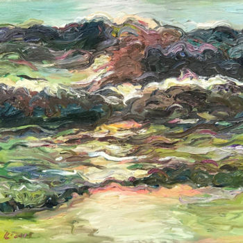 绘画 标题为“SEA, STORM AT SUNSE…” 由Karakhan, 原创艺术品, 油