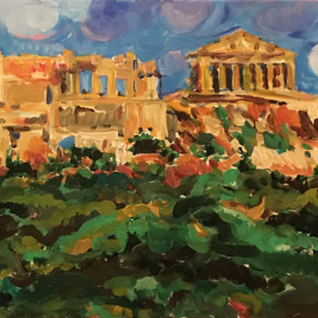 Peinture intitulée "ATHENES. GREECE - C…" par Karakhan, Œuvre d'art originale, Huile