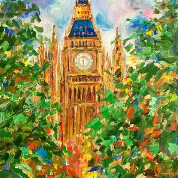 Картина под названием "LONDON. BIG BEN - C…" - Karakhan, Подлинное произведение искусства, Масло