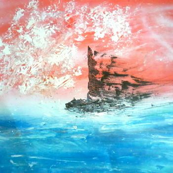 Painting titled "Choppy Sea" by Leytbouh, Original Artwork, Spray paint