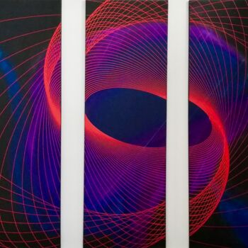 Peinture intitulée "Deep space radio tr…" par Lfo - Adrien Pujolle, Œuvre d'art originale, Acrylique Monté sur Châssis en bo…