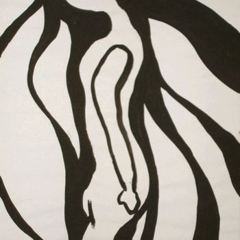 Drawing titled "Man 3" by L. F. Q. B. (Le Feu Qui Brule), Original Artwork, Ink