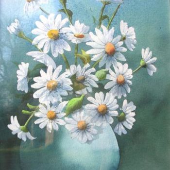 Pintura titulada "Fleurs" por Laurent Girard, Obra de arte original
