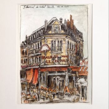 Dessin intitulée "Le Central à Trouvi…" par Guillaume Lhommel, Œuvre d'art originale, Crayon