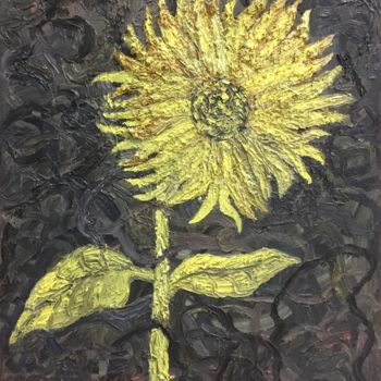 Картина под названием "Sunflower" - Li Hui, Подлинное произведение искусства, Масло
