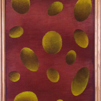 Painting titled "Composition 20" by Lia Chechelashvili, Original Artwork, Oil Mounted on Wood Stretcher frame