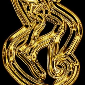 Digital Arts με τίτλο "Two golden graces" από Lia Chechelashvili, Αυθεντικά έργα τέχνης, Άλλος