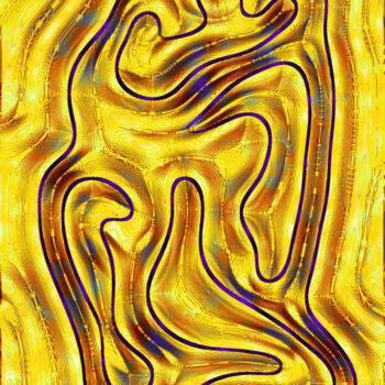 Digitale Kunst getiteld "Yellow" door Lia Chechelashvili, Origineel Kunstwerk, Anders