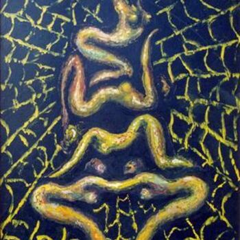 Peinture intitulée "Yellow spider" par Lia Chechelashvili, Œuvre d'art originale, Huile