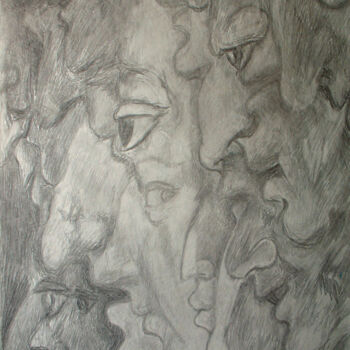 Drawing titled "Bach" by Lia Chechelashvili, Original Artwork, Pencil