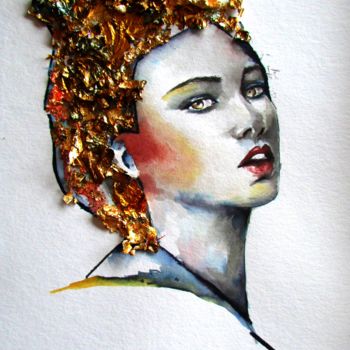 Peinture intitulée "Apony" par Lia Despas, Œuvre d'art originale, Encre