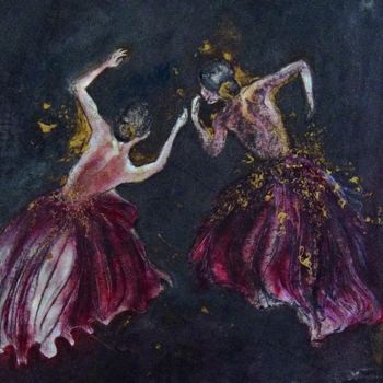 Painting titled "Dance Duo" by Liaannethibout, Original Artwork