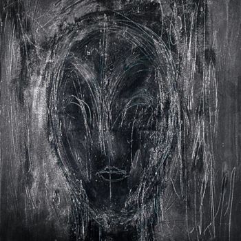 Картина под названием "Vierge Noire" - Liaannethibout, Подлинное произведение искусства, Масло