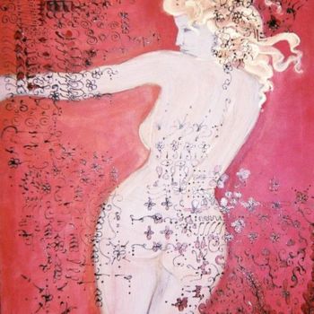 Painting titled "Femme" by Liaannethibout, Original Artwork, Oil