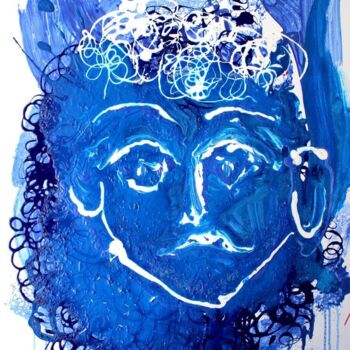 Pintura intitulada "Garçon blue" por Liaisan Musina, Obras de arte originais, Acrílico