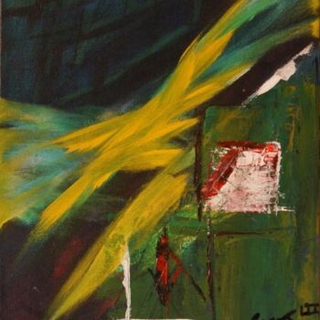 Peinture intitulée "Jaune / 73" par Liam G Déziel, Œuvre d'art originale, Huile