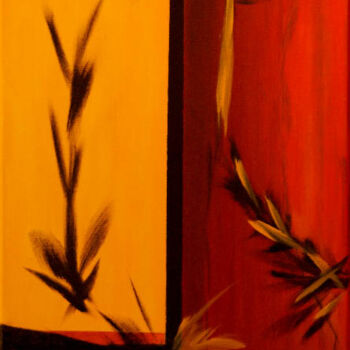 Peinture intitulée "Jaune orange / 84" par Liam G Déziel, Œuvre d'art originale, Huile