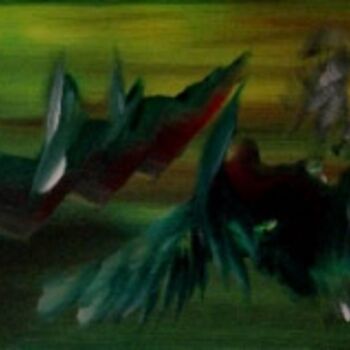 Peinture intitulée "Dragon / 95" par Liam G Déziel, Œuvre d'art originale, Huile
