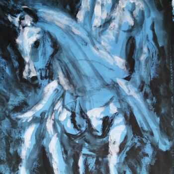 Painting titled "Lady Godiva." by Liam Ryan, Original Artwork, Acrylic