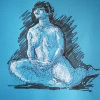 Drawing titled "Life Drawing 17." by Liam Ryan, Original Artwork, Marker