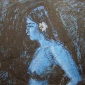 Portrait of Young Woman In Blue.