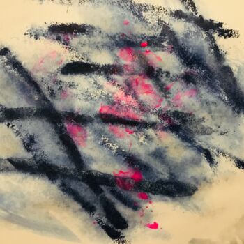 Schilderij getiteld "Pink fog" door Liam Thompson, Origineel Kunstwerk, Acryl