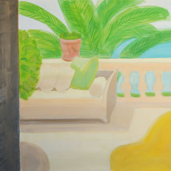 Pintura titulada "Yellow armchair" por Liana Esakia, Obra de arte original, Acrílico