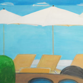 Pintura titulada "White umbrellas" por Liana Esakia, Obra de arte original, Acrílico