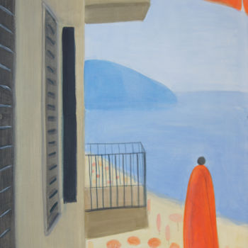 Painting titled "Balconies and seavi…" by Liana Esakia, Original Artwork, Acrylic
