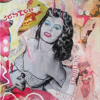 「Sophia Loren」というタイトルのデジタルアーツ Liana Romeijnによって, オリジナルのアートワーク, アクリル