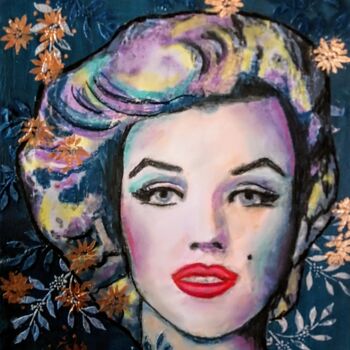 Digital Arts titled "Marilyn Monroe diva" by Liana Romeijn, Original Artwork, Acrylic