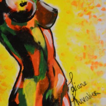 Painting titled "naked women 2" by Liane Chevalier, Original Artwork, Acrylic