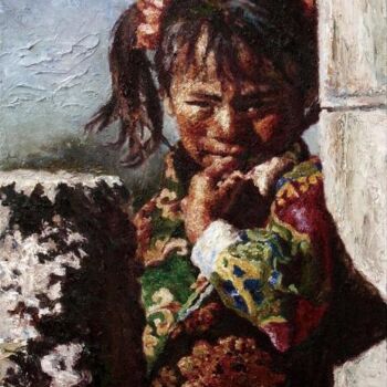 Malarstwo zatytułowany „Summer at Langmu Te…” autorstwa Liang Jun Yan, Oryginalna praca, Olej