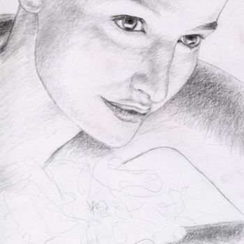 Drawing titled "A Flower" by Gwen Liang, Original Artwork, Other