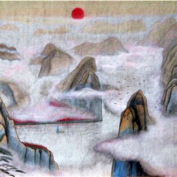 Painting titled "100x69cm.jpg" by Liang Jian Zhong Liangjianzhong, Original Artwork