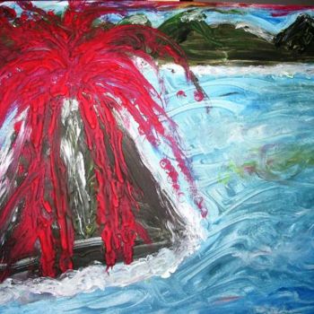 Pittura intitolato "vulcano" da Conte Menotti Pannuti, Opera d'arte originale